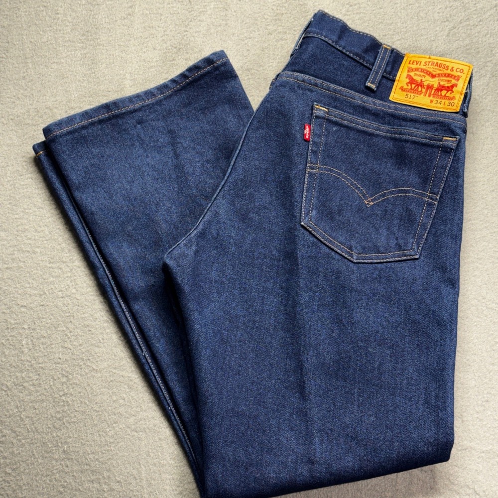 Levi's‎ 517 Bootcut Jeans Mens 34x30 Dark Wash Blue Denim 00517-2017